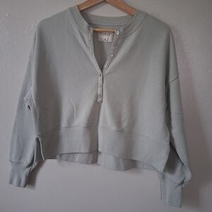 Abercrombie & Fitch Sage Green Crop Sweater